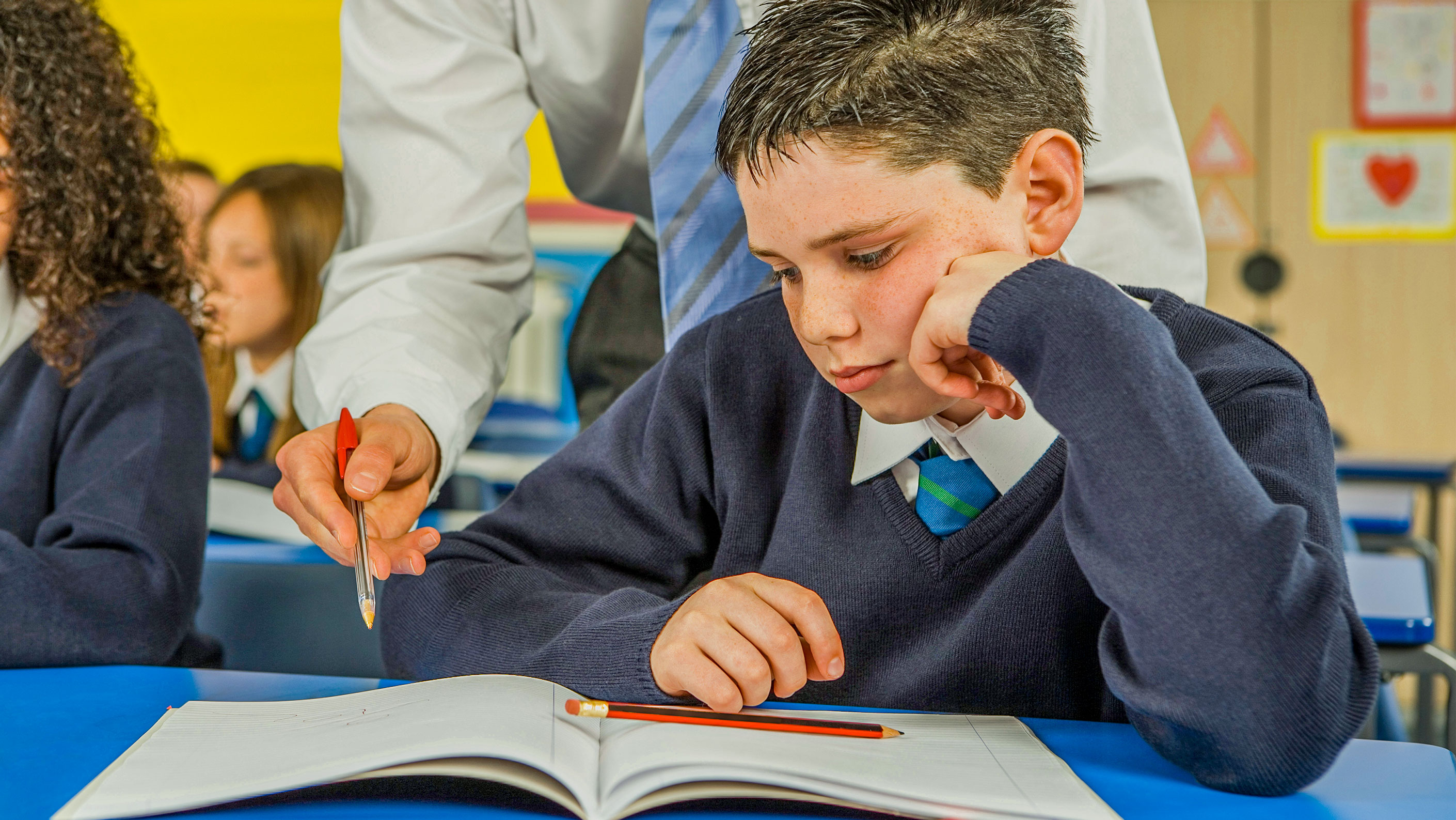 Student told off by teacher